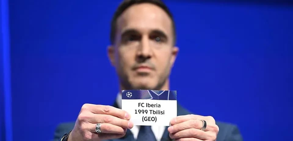 Official holding FC Iberia Tbilisi draw card