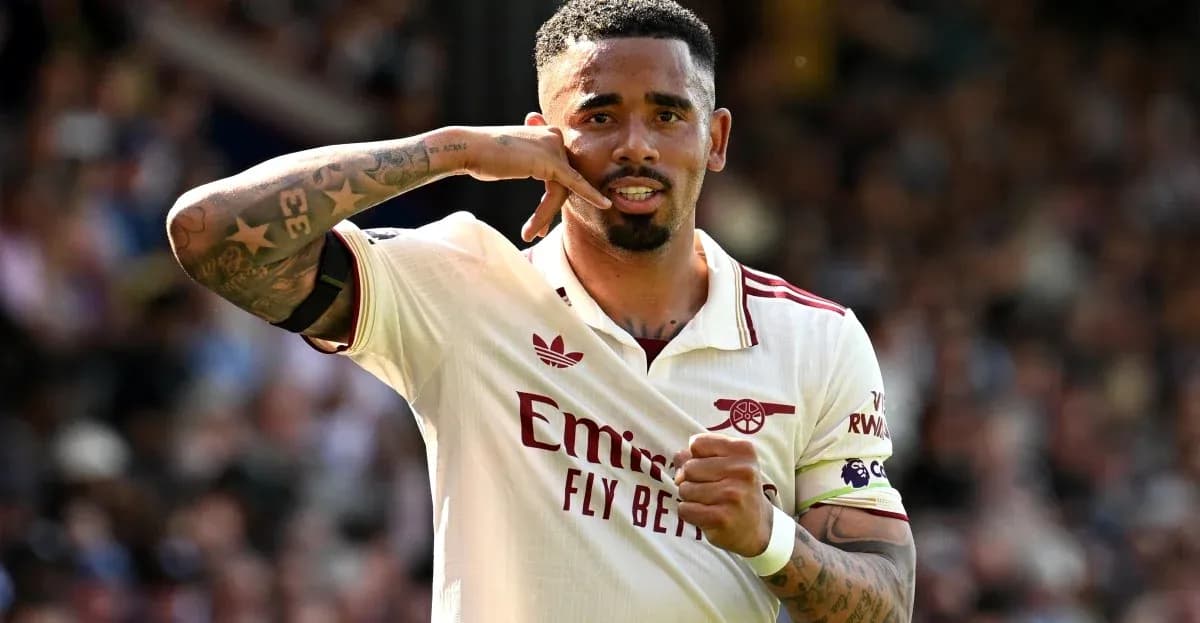 Player celebrating with hand gesture during match