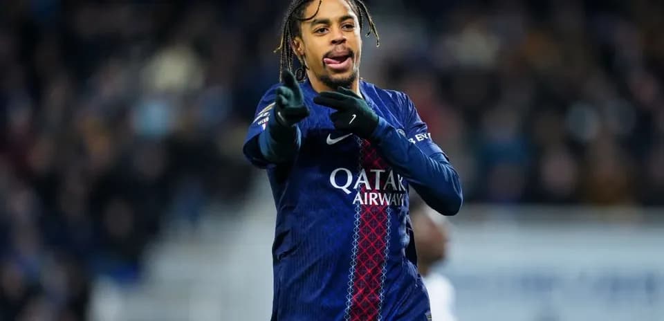 Player gesturing during a match for PSG