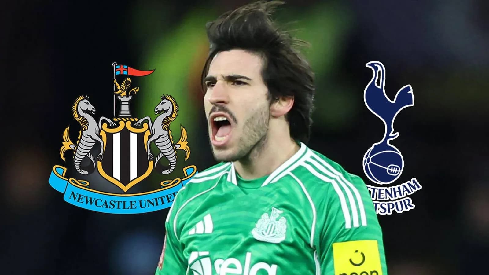 Goalkeeper celebrating with Newcastle United logo