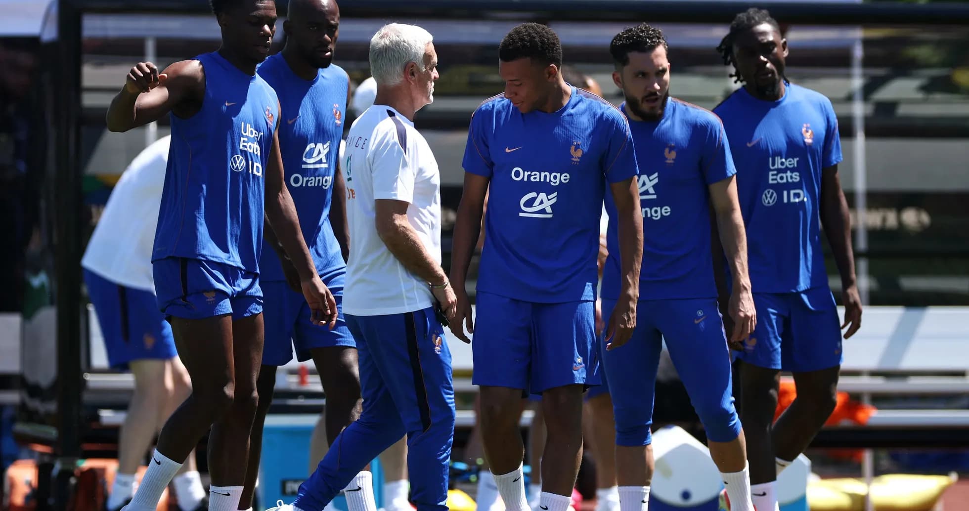 France national team players during training session