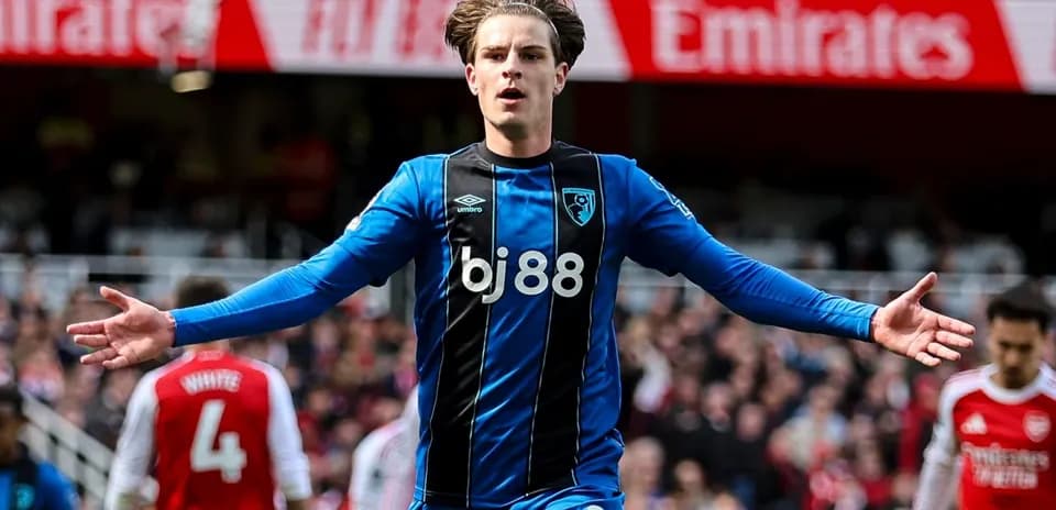 Bournemouth player celebrating goal during match