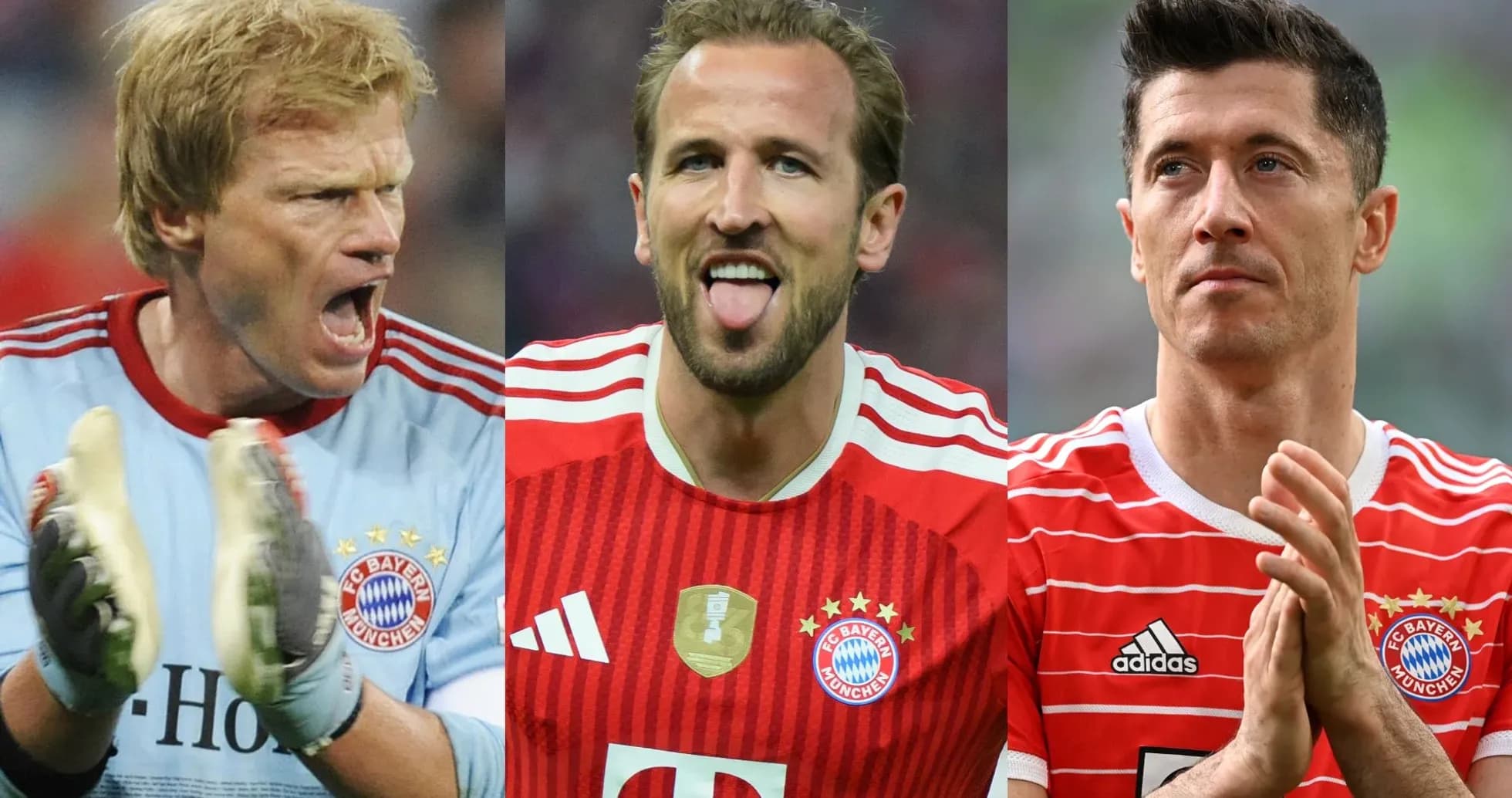 Three Bayern Munich players in red jerseys