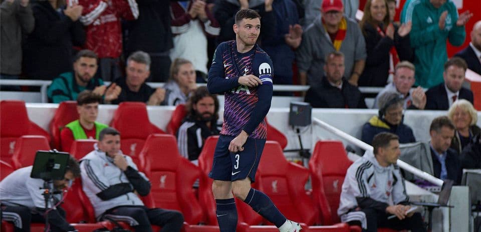 Liverpool Eliminates Tottenham with 3-1 Win in Carabao Cup; Andy Robertson Receives Warm Anfield Welcome