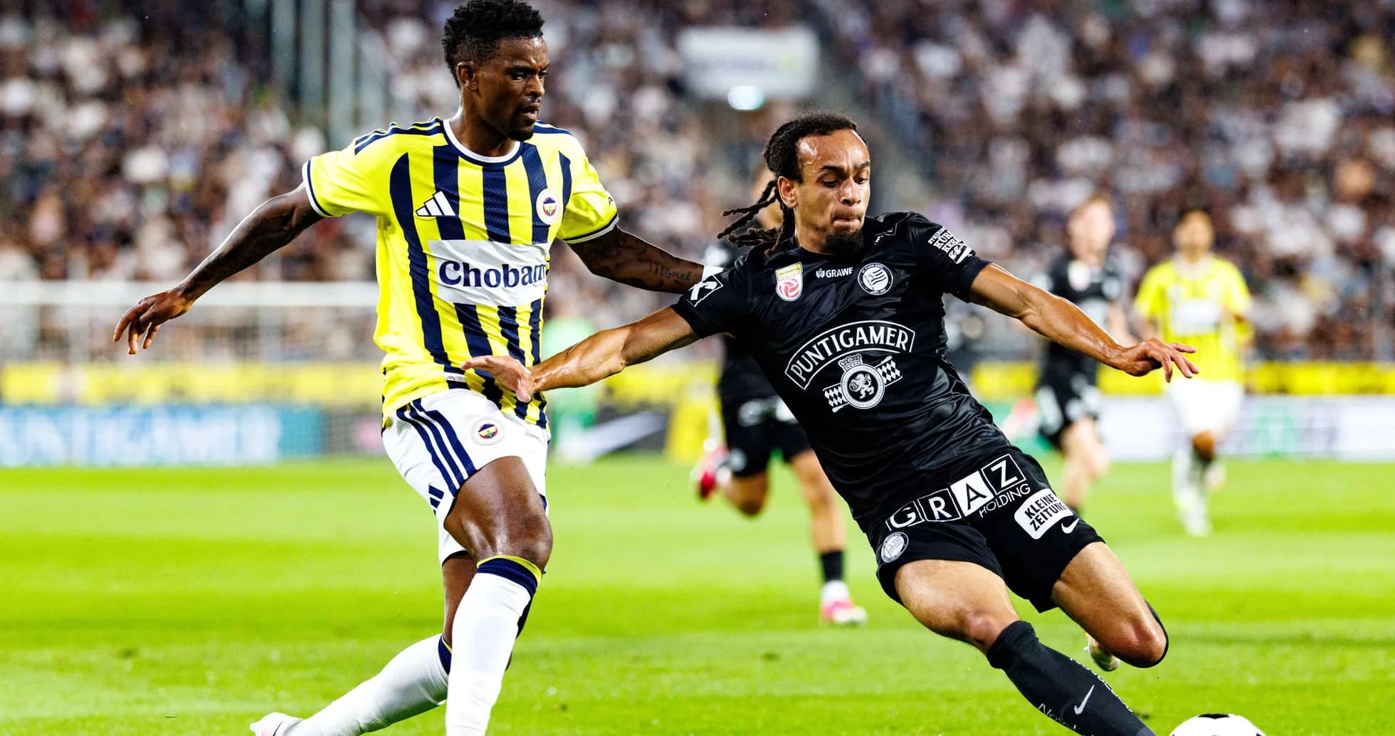 Players competing during Sturm Graz vs Fenerbahçe match Players competing during Sturm Graz vs Fenerbahçe match