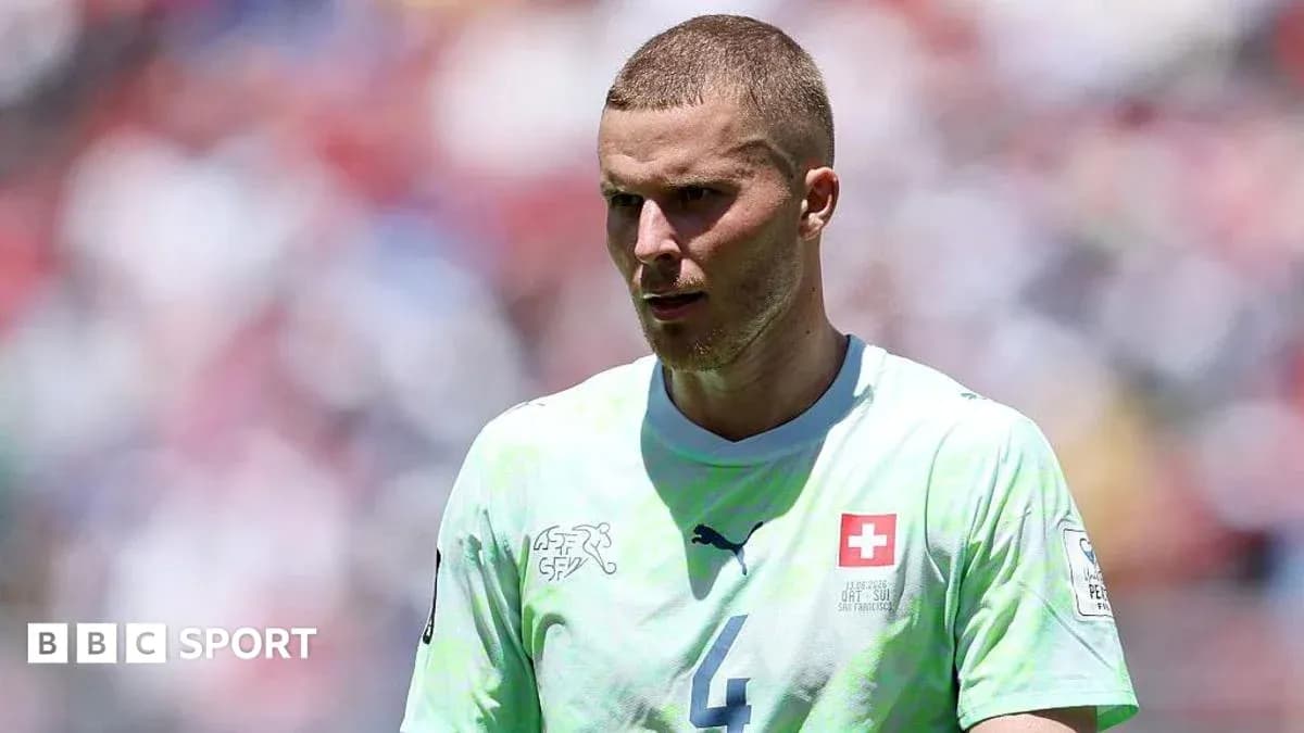 Player in Swiss jersey during match Player in Swiss jersey during match