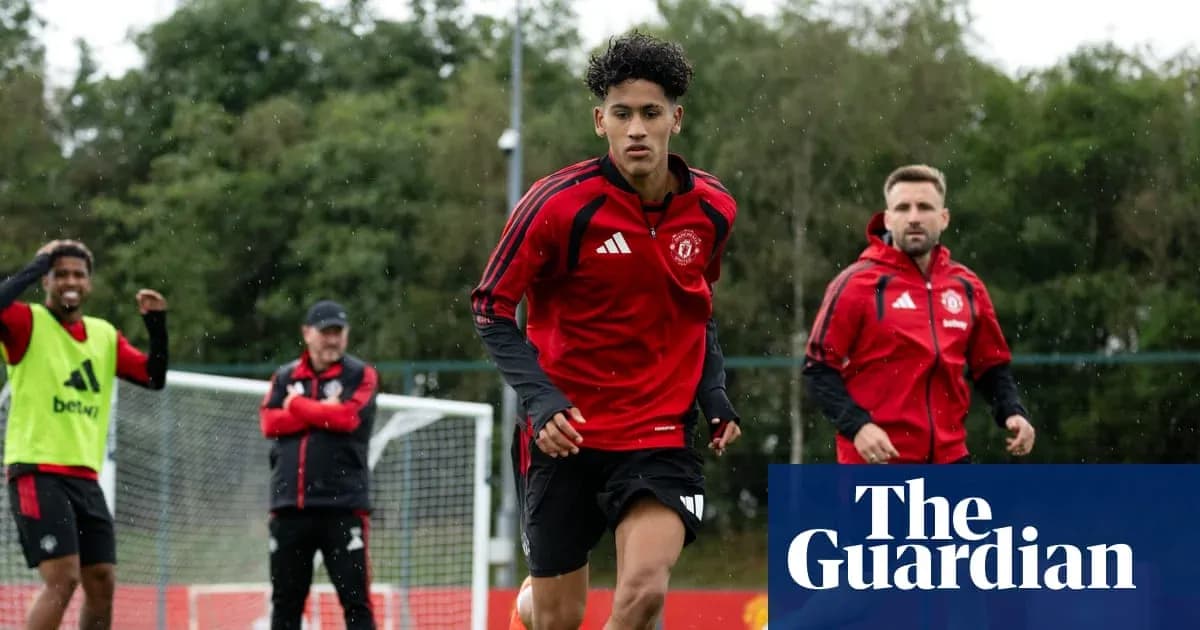 Player training at Manchester United training session Player training at Manchester United training session