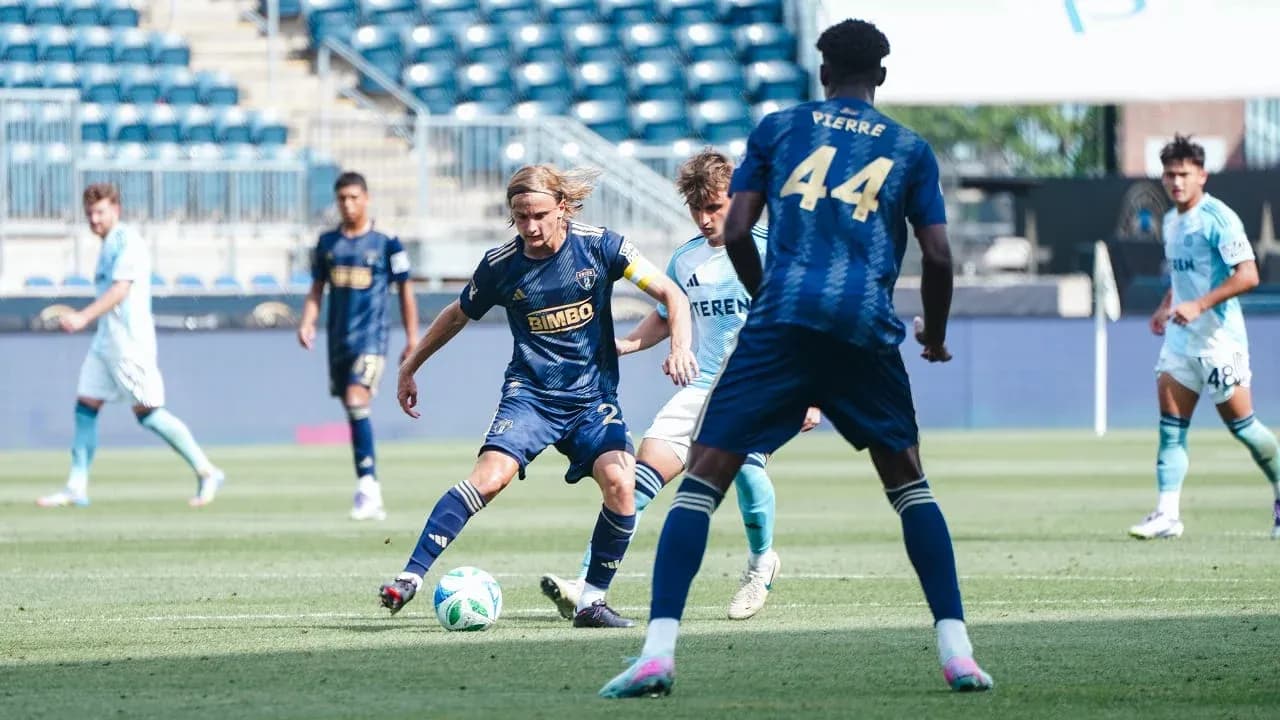 Players competing during Chattanooga vs Philadelphia Union II match Players competing during Chattanooga vs Philadelphia Union II match