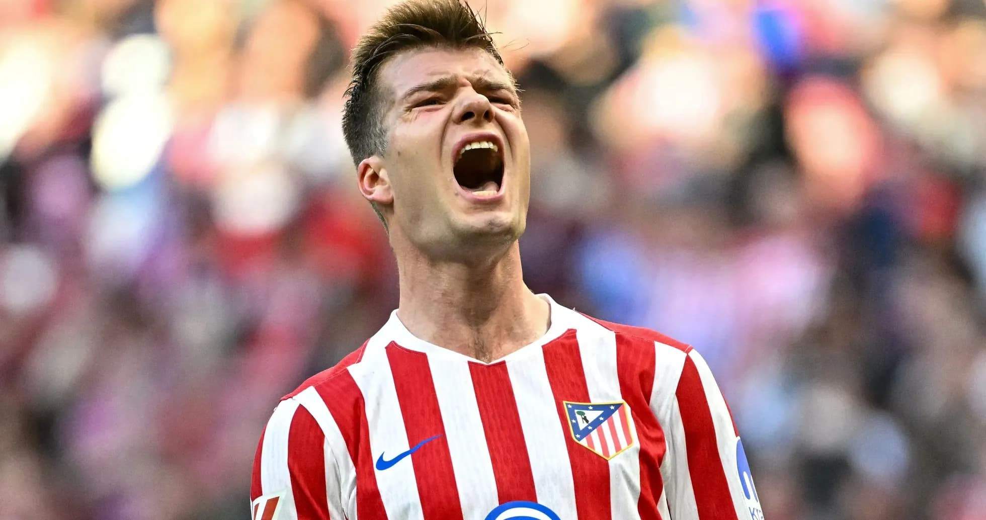 Player celebrating passionately during a match Player celebrating passionately during a match