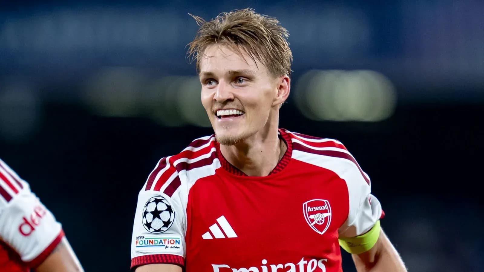 Player celebrating during UEFA Champions League match Player celebrating during UEFA Champions League match