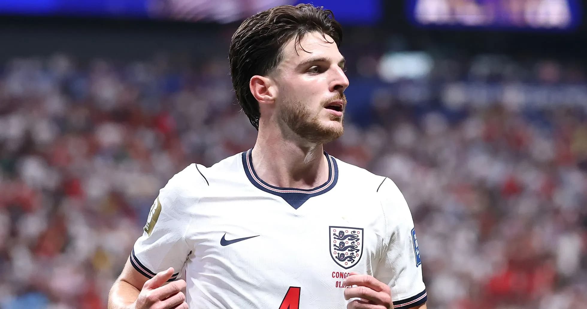 Player wearing England jersey during a match Player wearing England jersey during a match