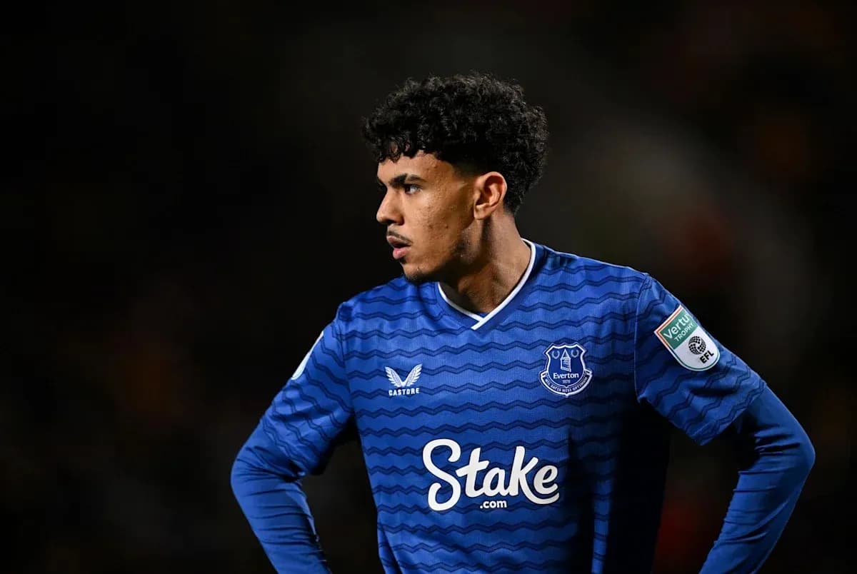 Player wearing Everton jersey during match Player wearing Everton jersey during match