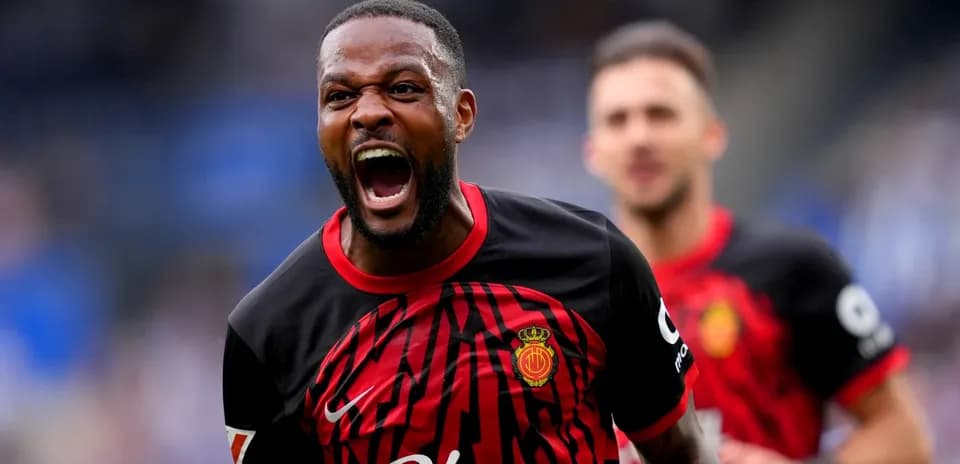 Player celebrating during La Liga match Player celebrating during La Liga match