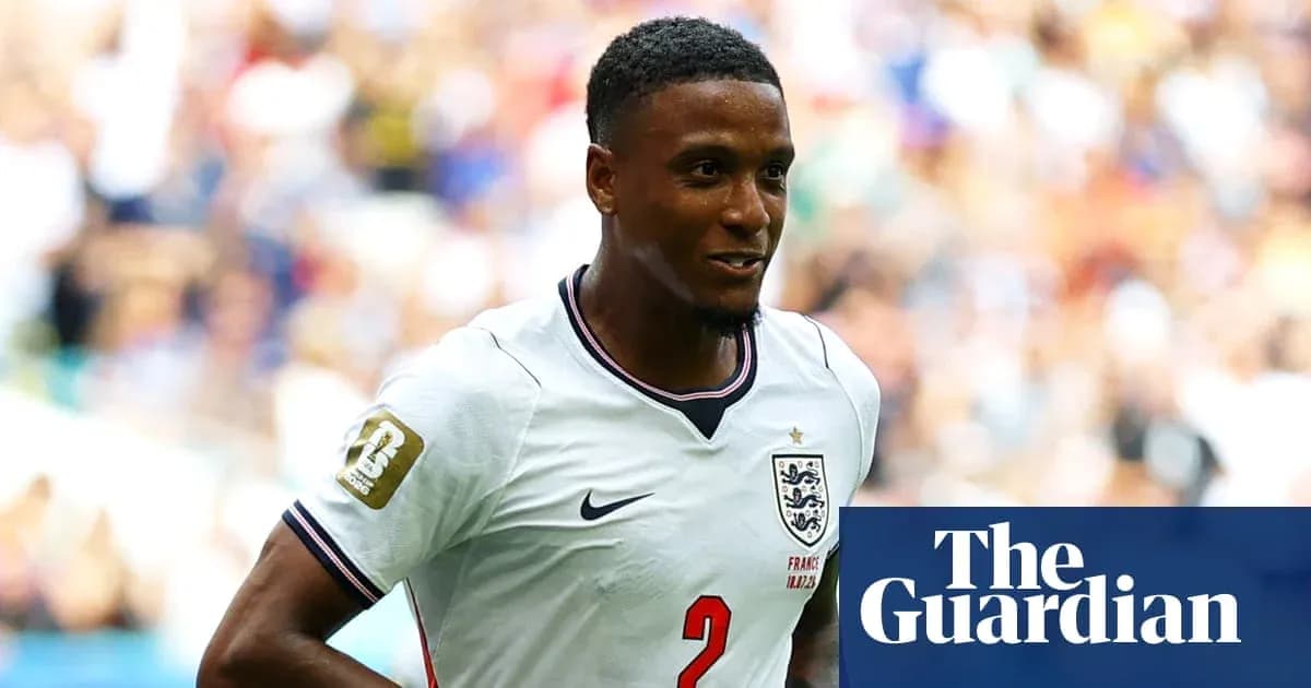 Player wearing England jersey during match celebration Player wearing England jersey during match celebration