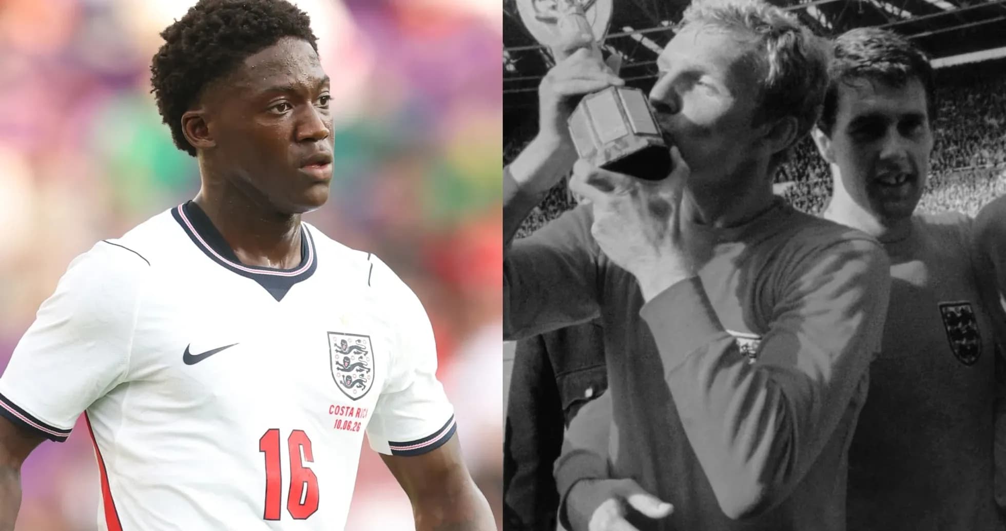 Current and past England players celebrating moments Current and past England players celebrating moments