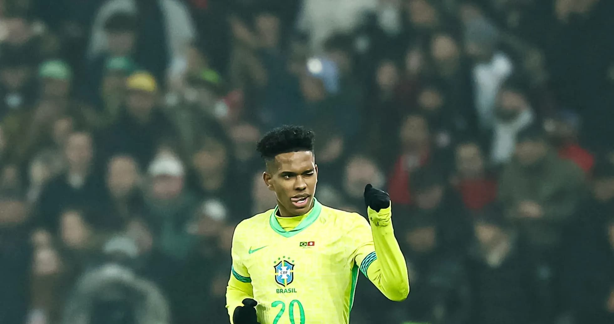Player celebrating during Brazil national team match Player celebrating during Brazil national team match