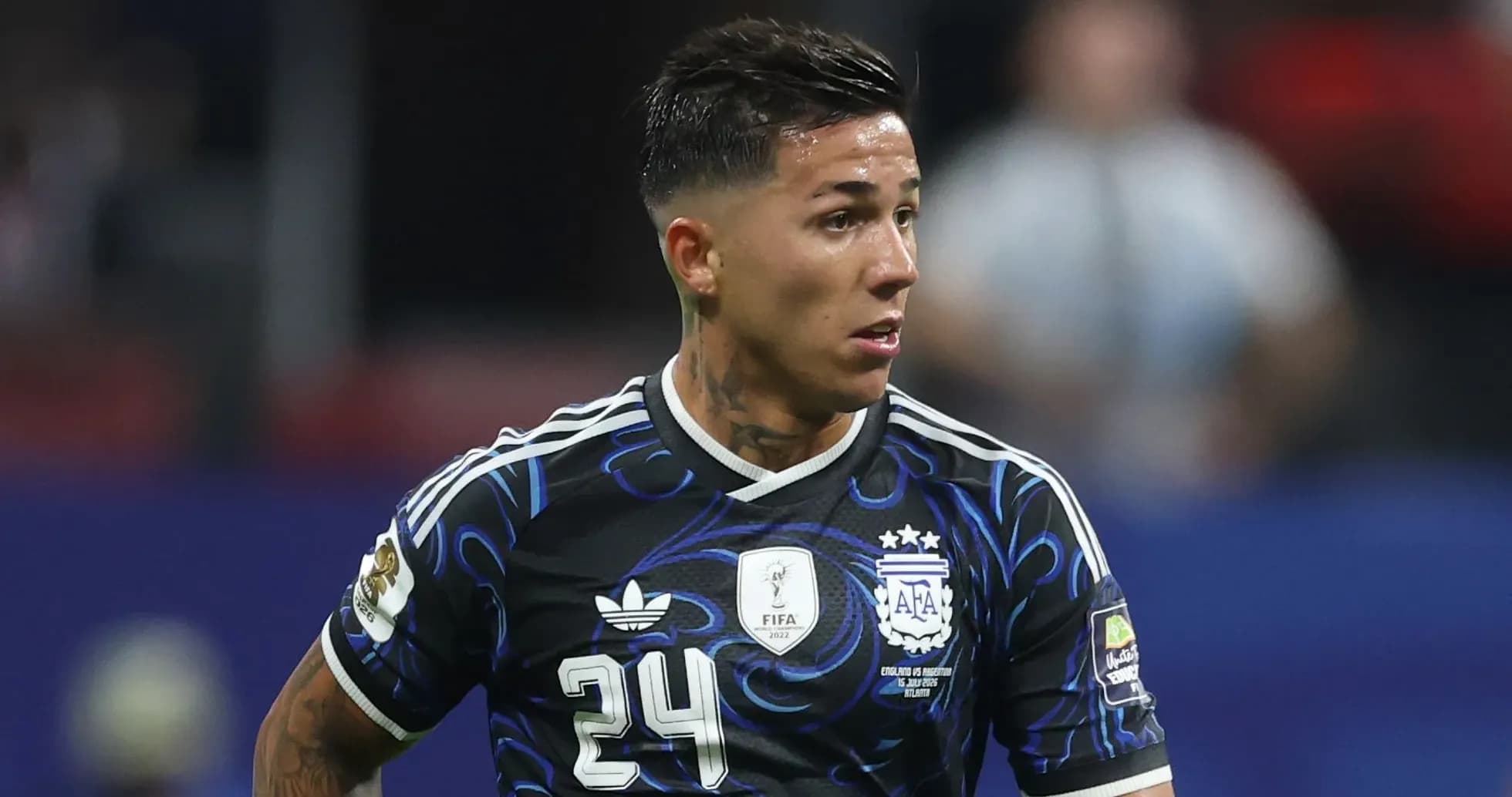 Player in Argentina jersey during a match Player in Argentina jersey during a match