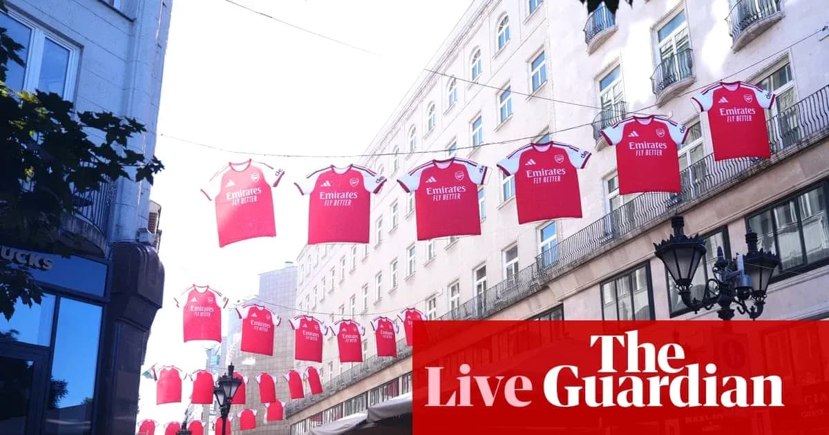 Arsenal jerseys displayed on street for promotion Arsenal jerseys displayed on street for promotion