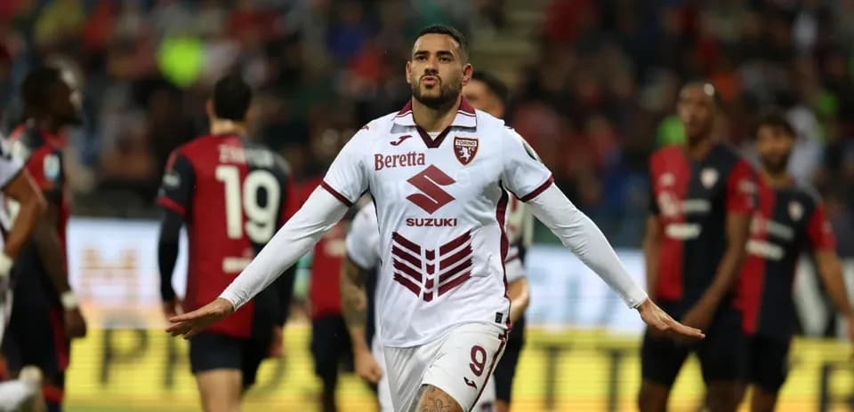 Torino player celebrating during Cagliari match Torino player celebrating during Cagliari match