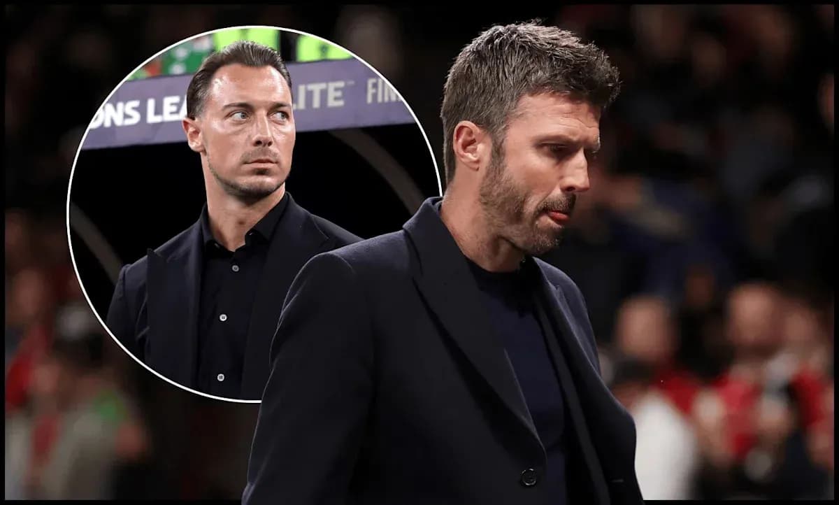 Two coaches during a tense moment on the sidelines Two coaches during a tense moment on the sidelines