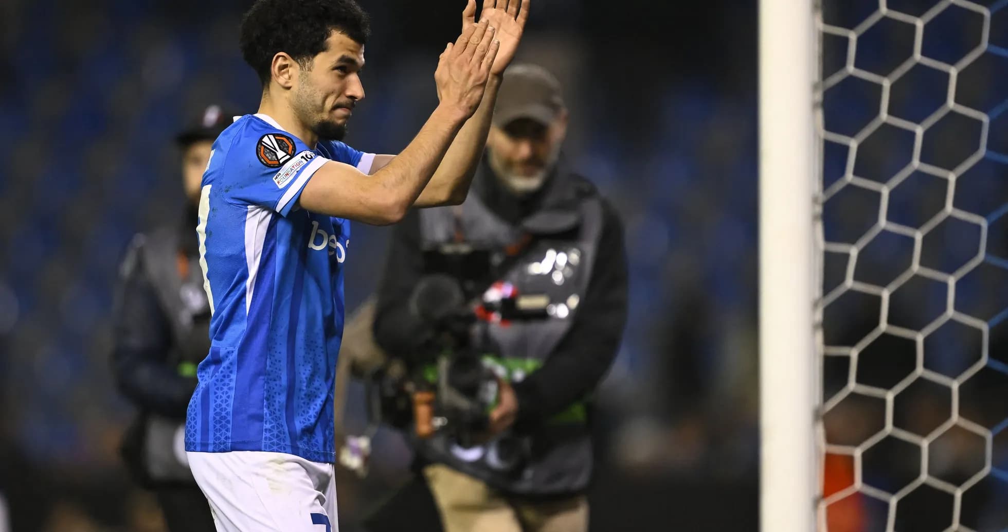 Player applauding fans after the match Player applauding fans after the match