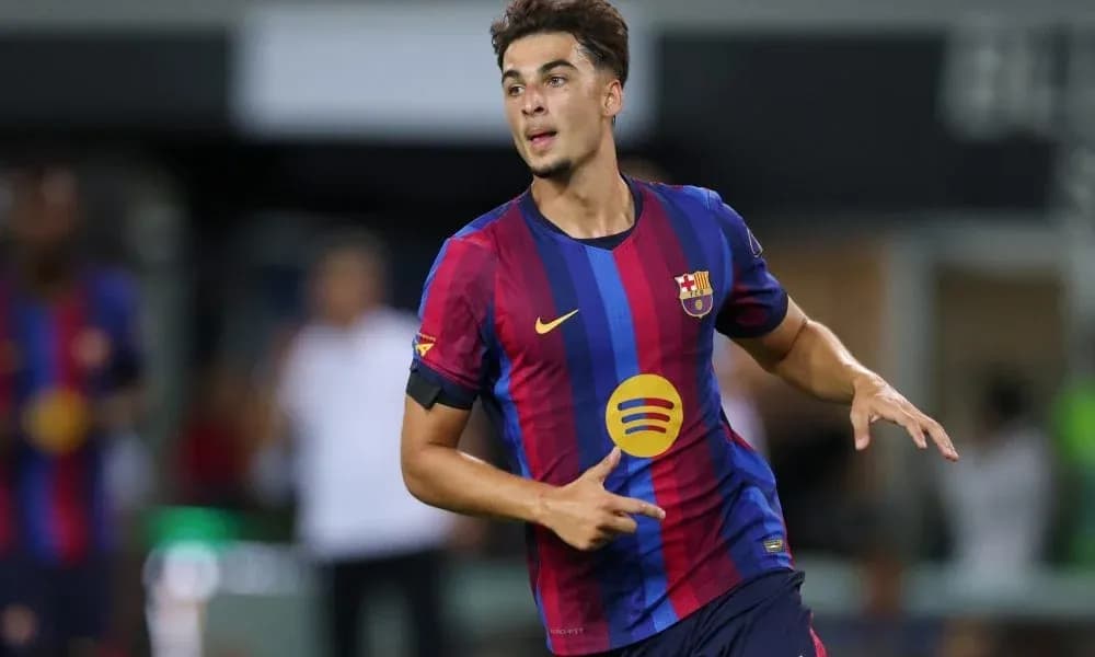 Barcelona player celebrating during a match Barcelona player celebrating during a match