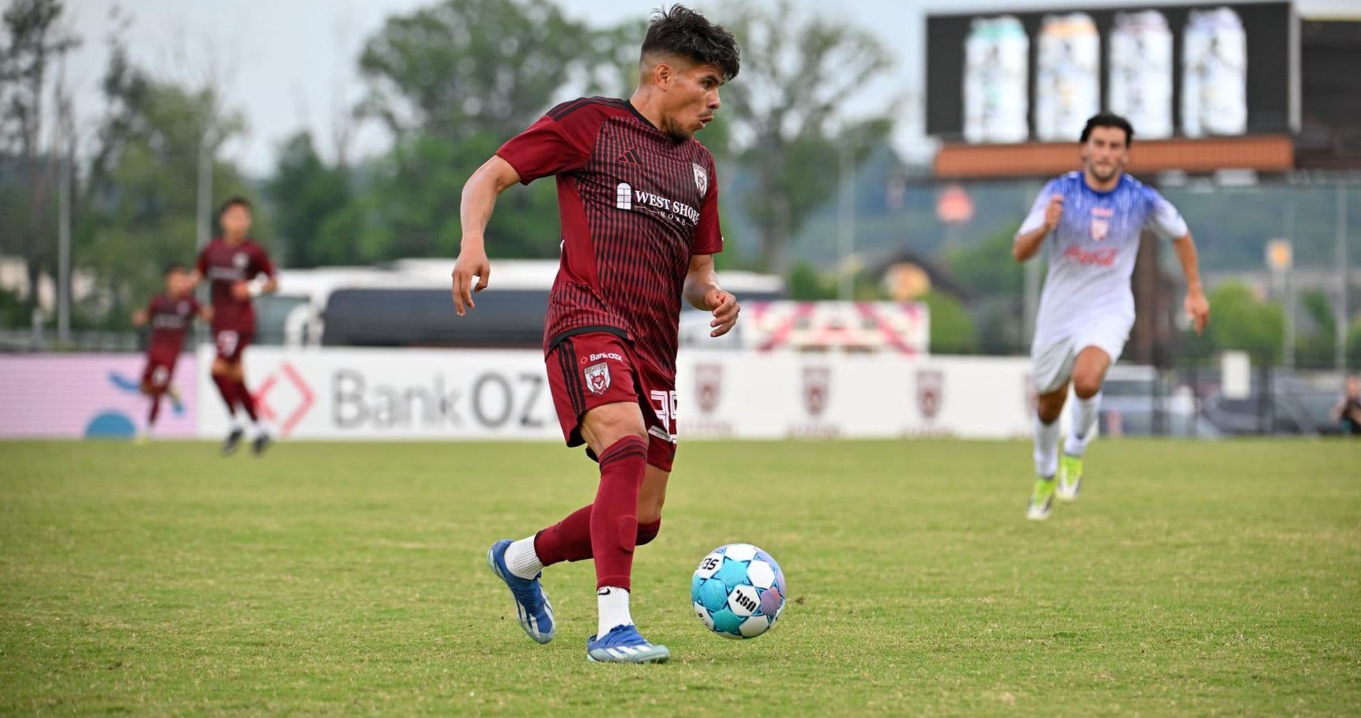 Player dribbling the ball during One Knoxville match Player dribbling the ball during One Knoxville match