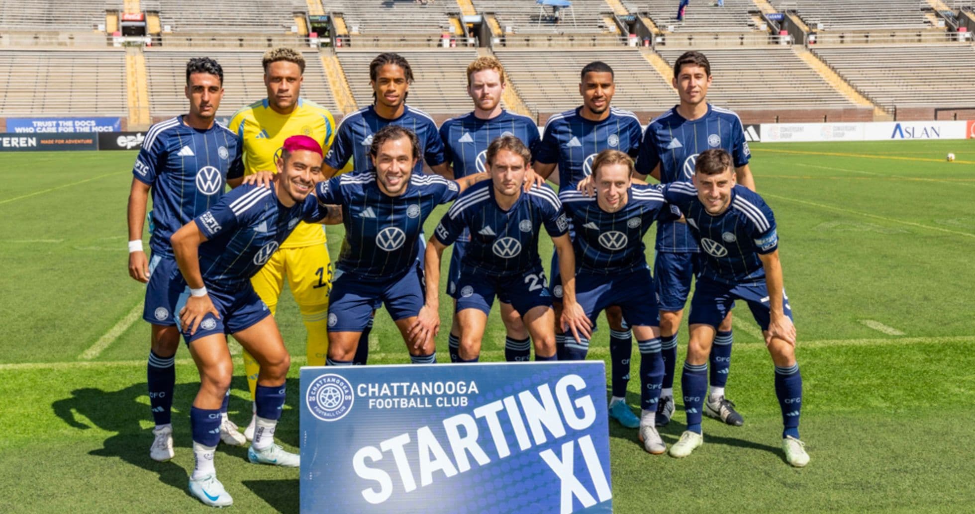 Chattanooga FC starting lineup before match Chattanooga FC starting lineup before match