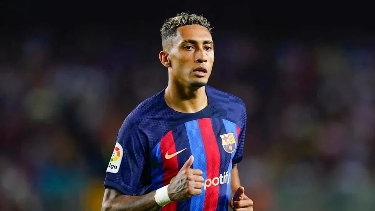 Player in FC Barcelona jersey during match Player in FC Barcelona jersey during match