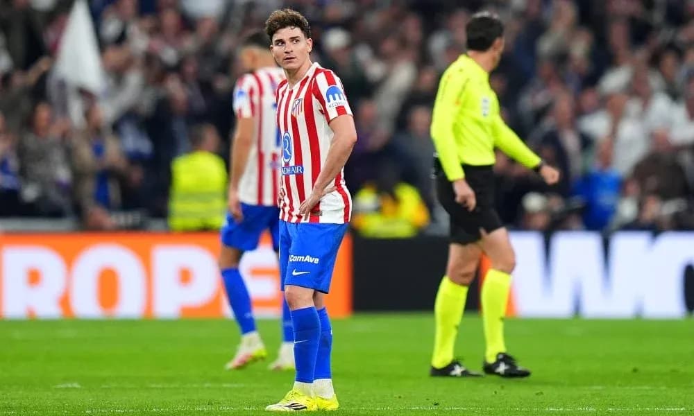 Atletico Madrid player observing during match Atletico Madrid player observing during match