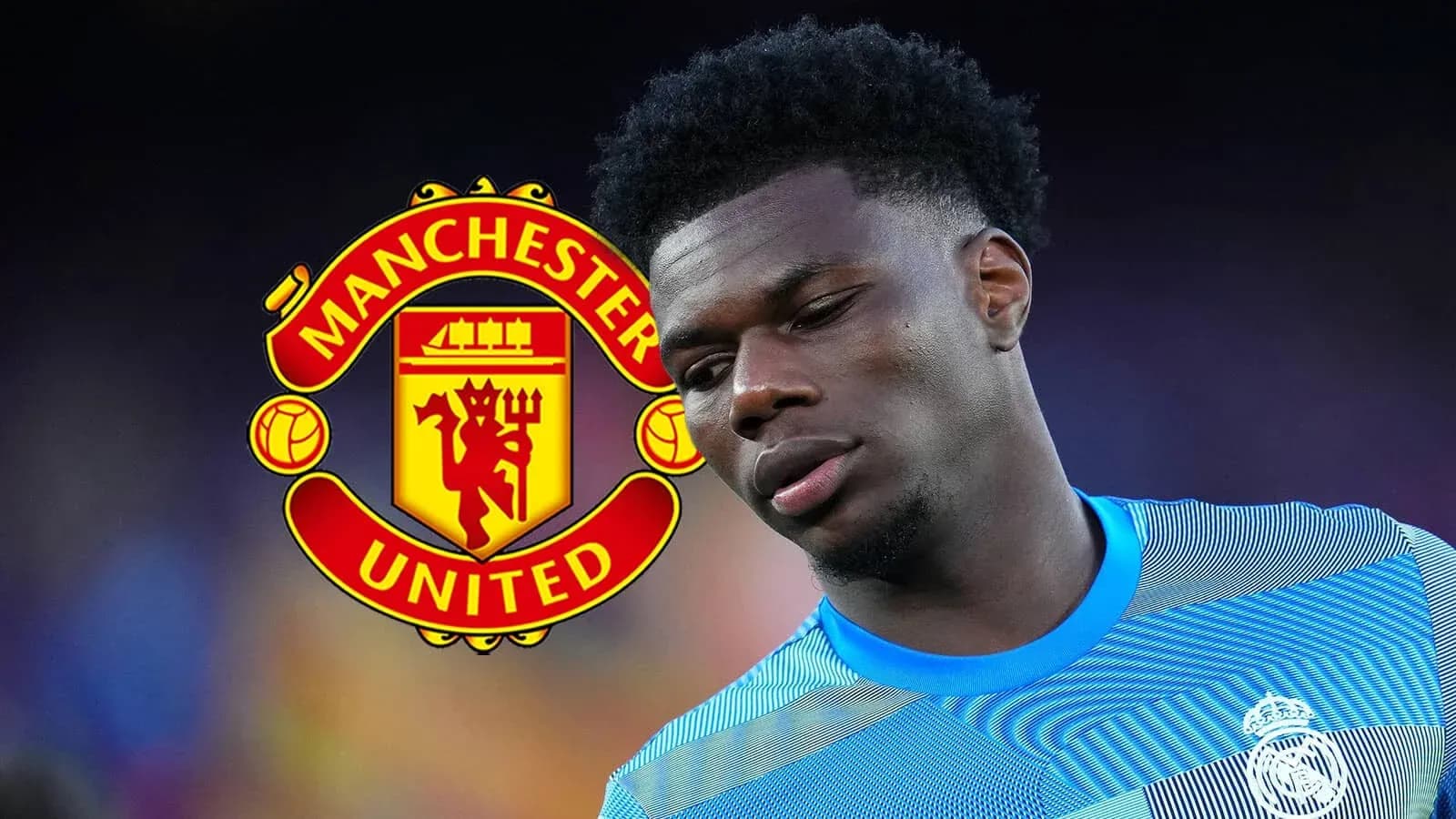 Player in training gear with Manchester United logo Player in training gear with Manchester United logo
