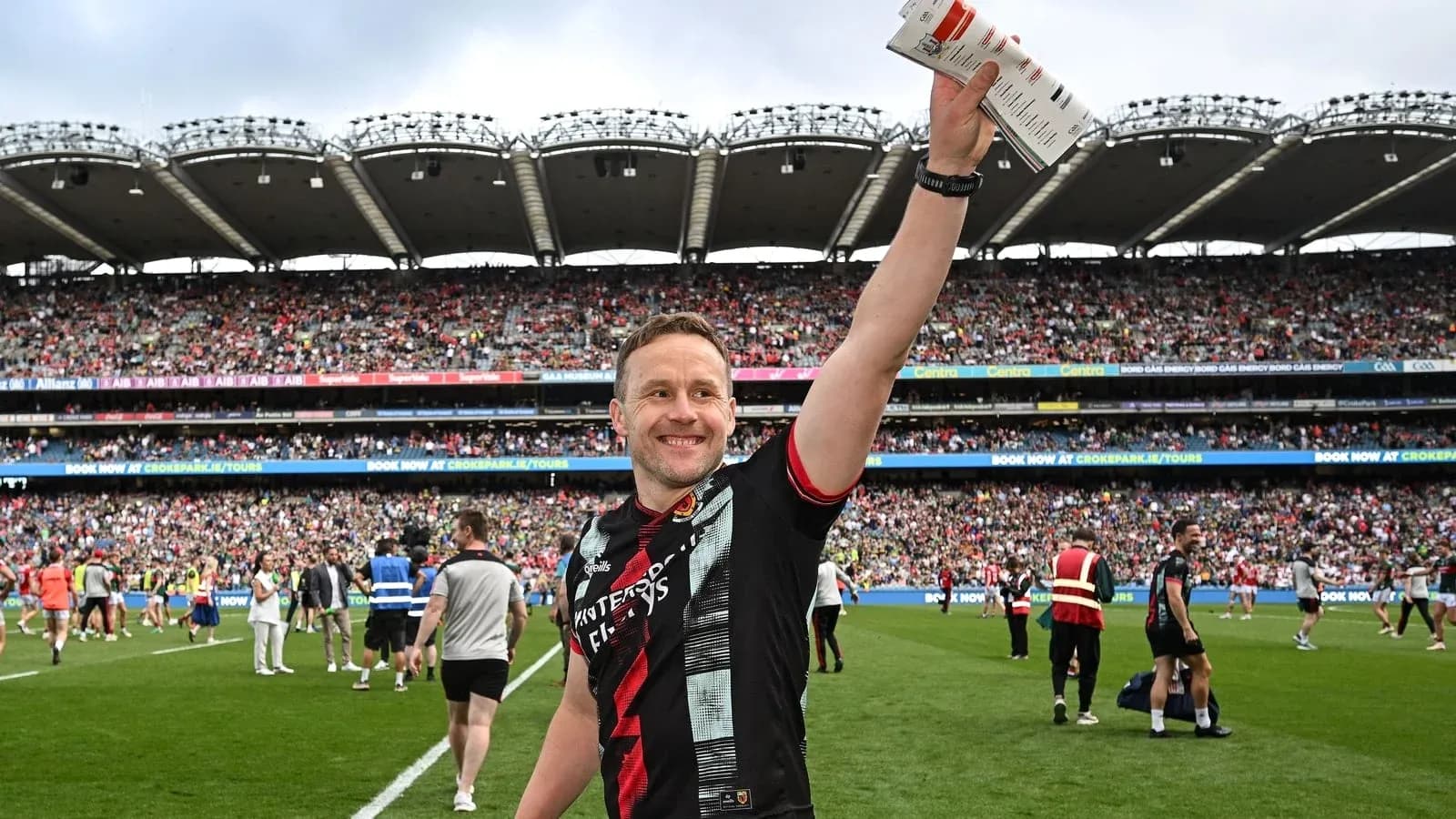 Player celebrating with crowd at Croke Park Player celebrating with crowd at Croke Park