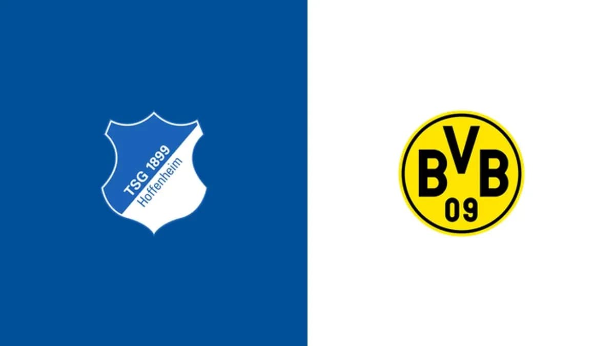 Logos of TSG Hoffenheim and Borussia Dortmund Logos of TSG Hoffenheim and Borussia Dortmund