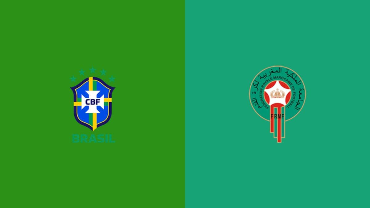 Logos of Brazil and Morocco football federations Logos of Brazil and Morocco football federations