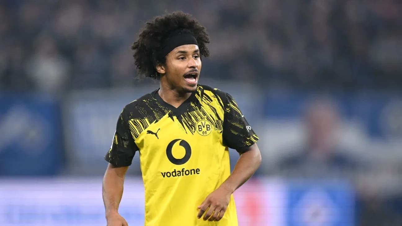 Player wearing Borussia Dortmund jersey during match Player wearing Borussia Dortmund jersey during match