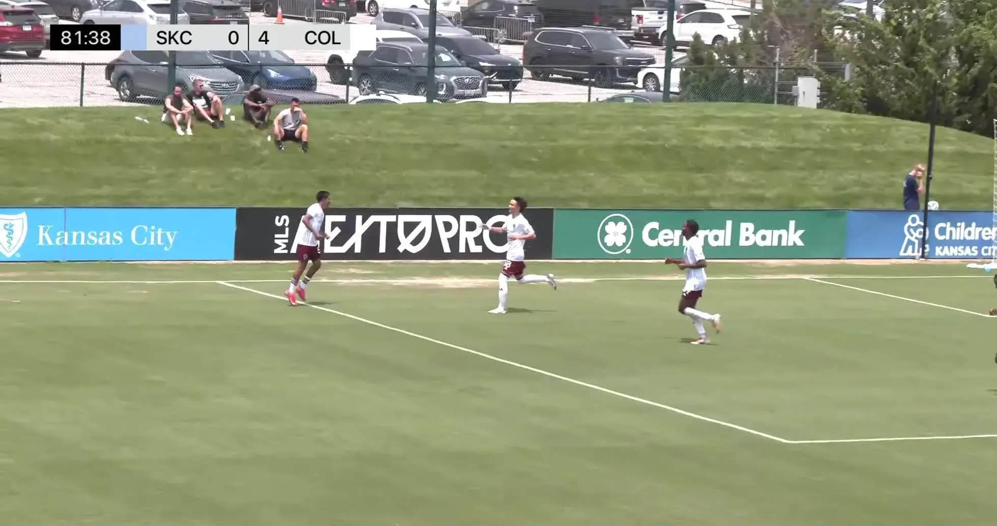 Players celebrating after a goal during match Players celebrating after a goal during match