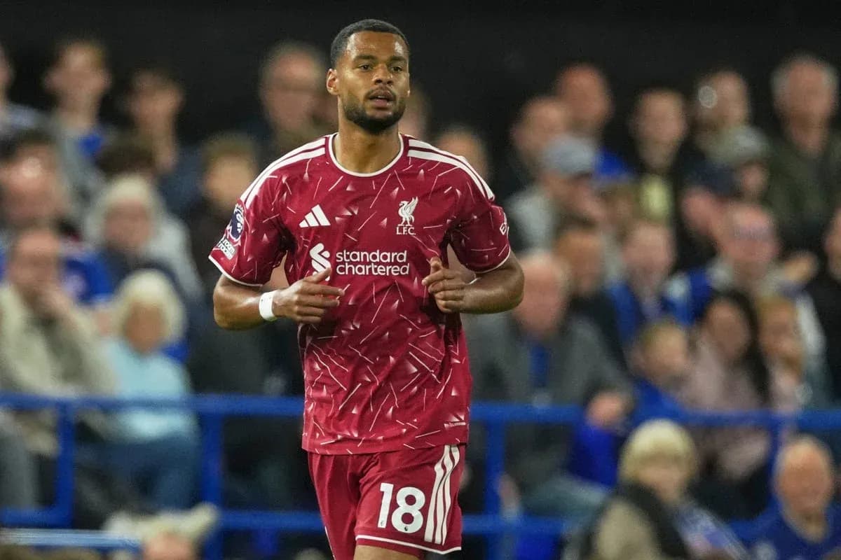 Player in Liverpool kit during match action Player in Liverpool kit during match action