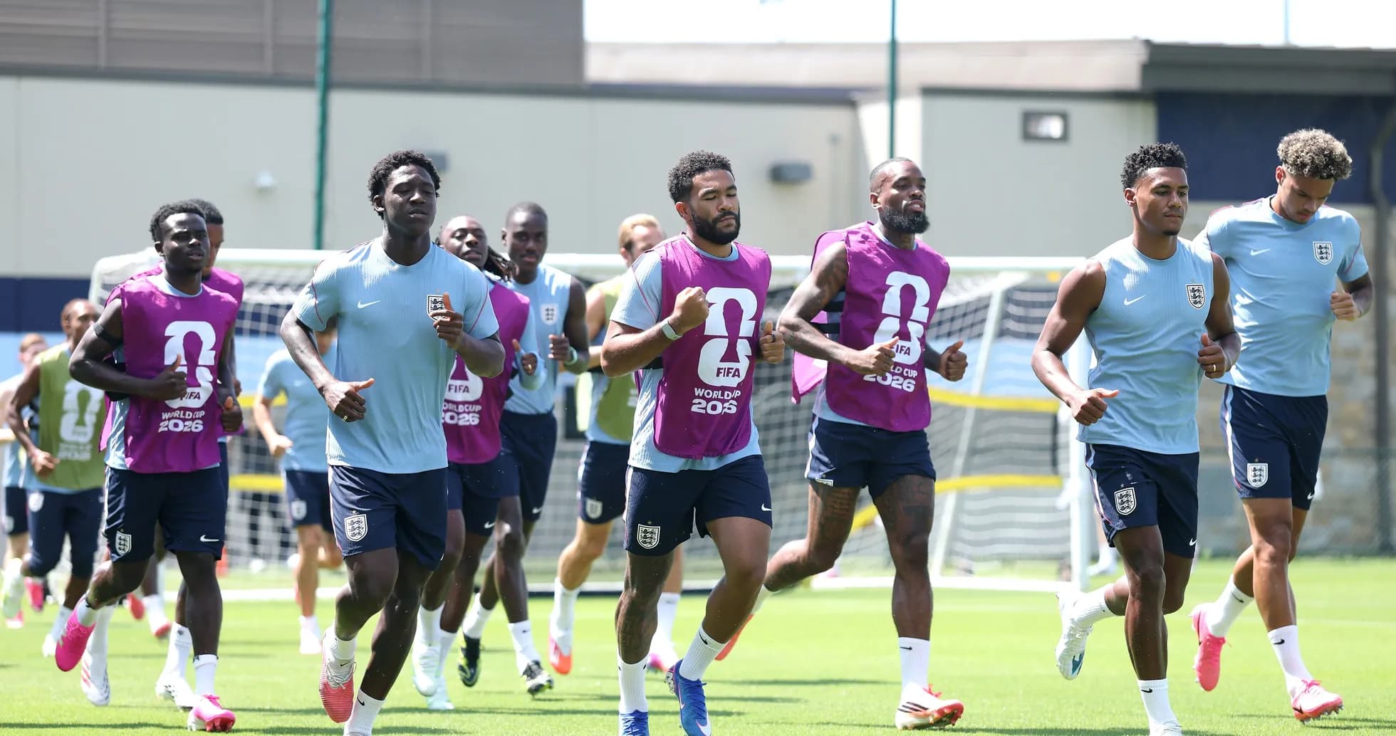 Players jogging during training session for FIFA World Cup 2026 Players jogging during training session for FIFA World Cup 2026