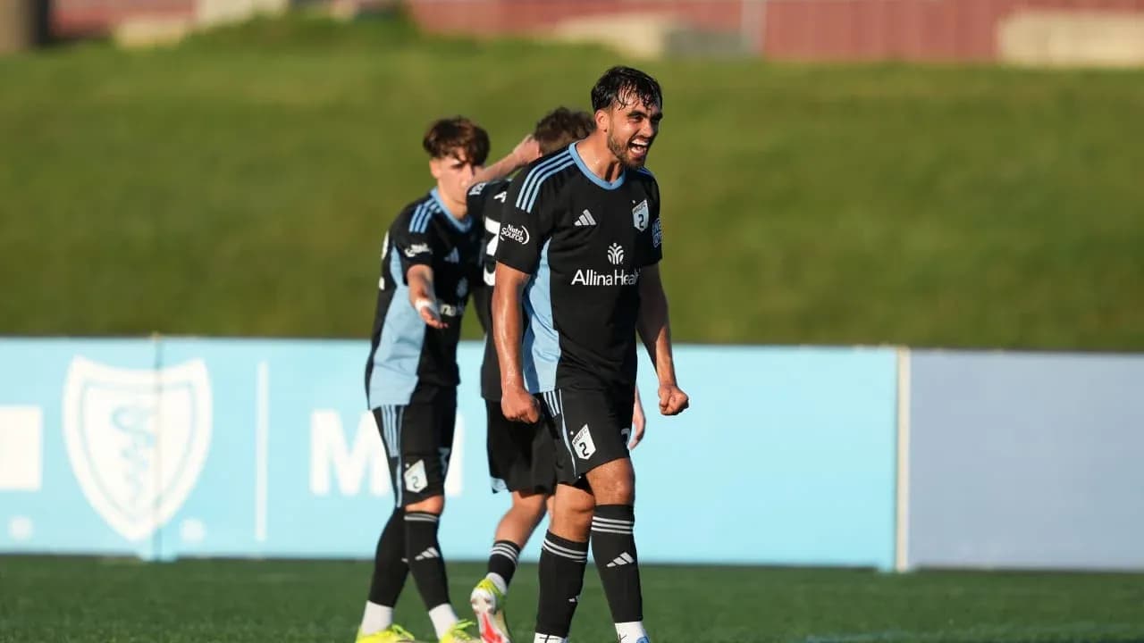 Minnesota United II players celebrating a goal Minnesota United II players celebrating a goal
