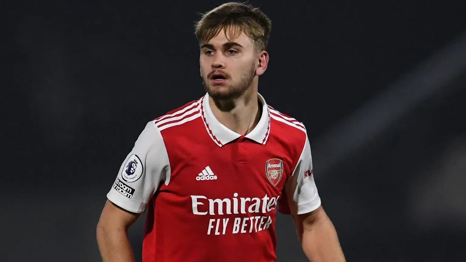 Player wearing Arsenal kit during match action Player wearing Arsenal kit during match action