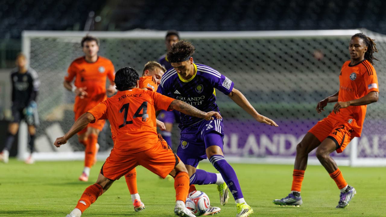 Huntsville City vs Orlando City II match action Huntsville City vs Orlando City II match action