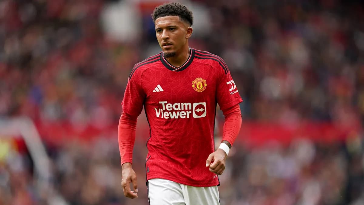 Player in Manchester United jersey during match Player in Manchester United jersey during match