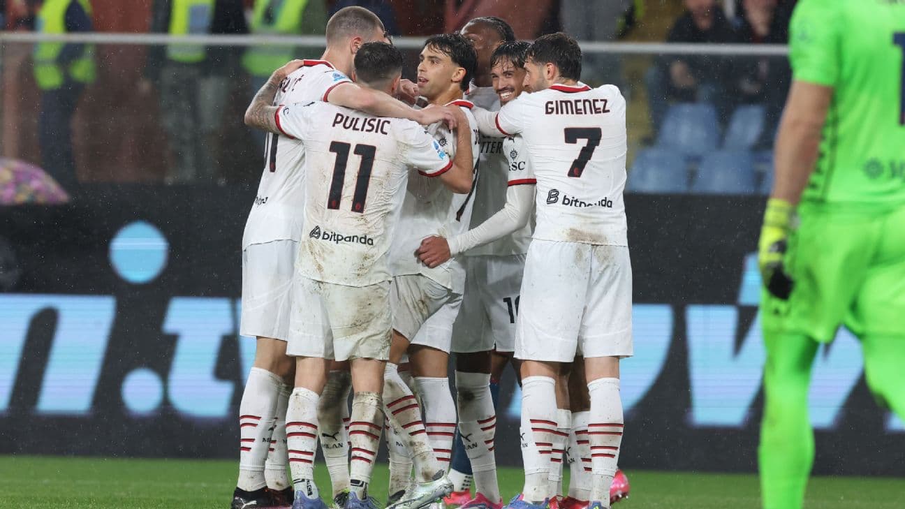 AC Milan players celebrating a goal during match AC Milan players celebrating a goal during match