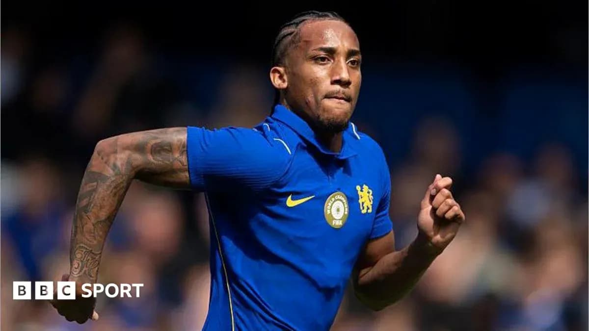 Player running in blue Chelsea kit during match Player running in blue Chelsea kit during match