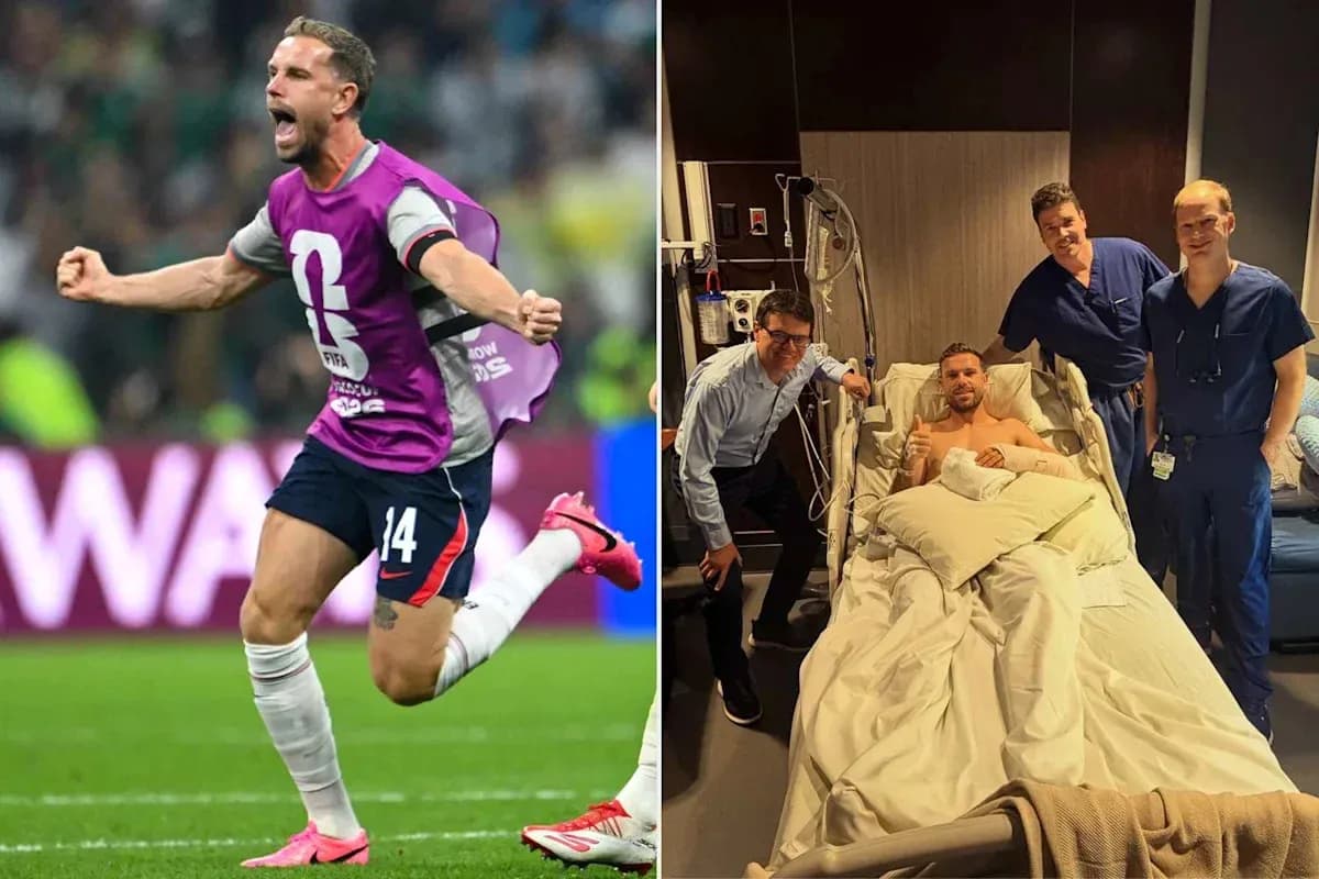 Player celebrating on field and recovering in hospital Player celebrating on field and recovering in hospital