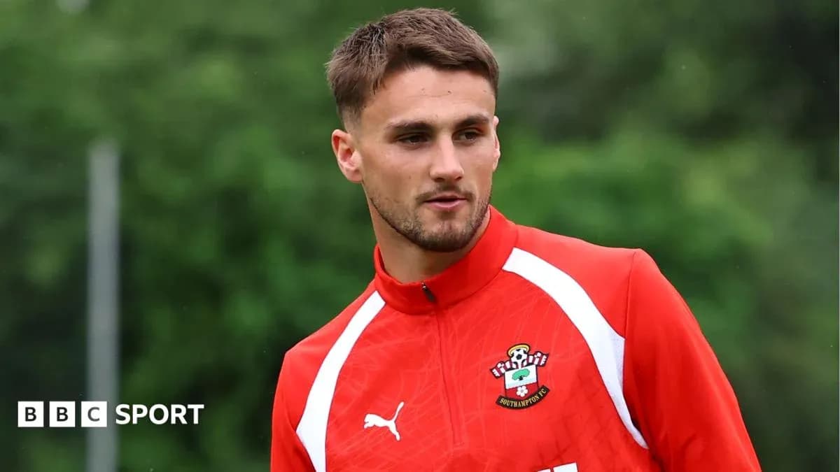 Player in Southampton FC training gear outdoors Player in Southampton FC training gear outdoors