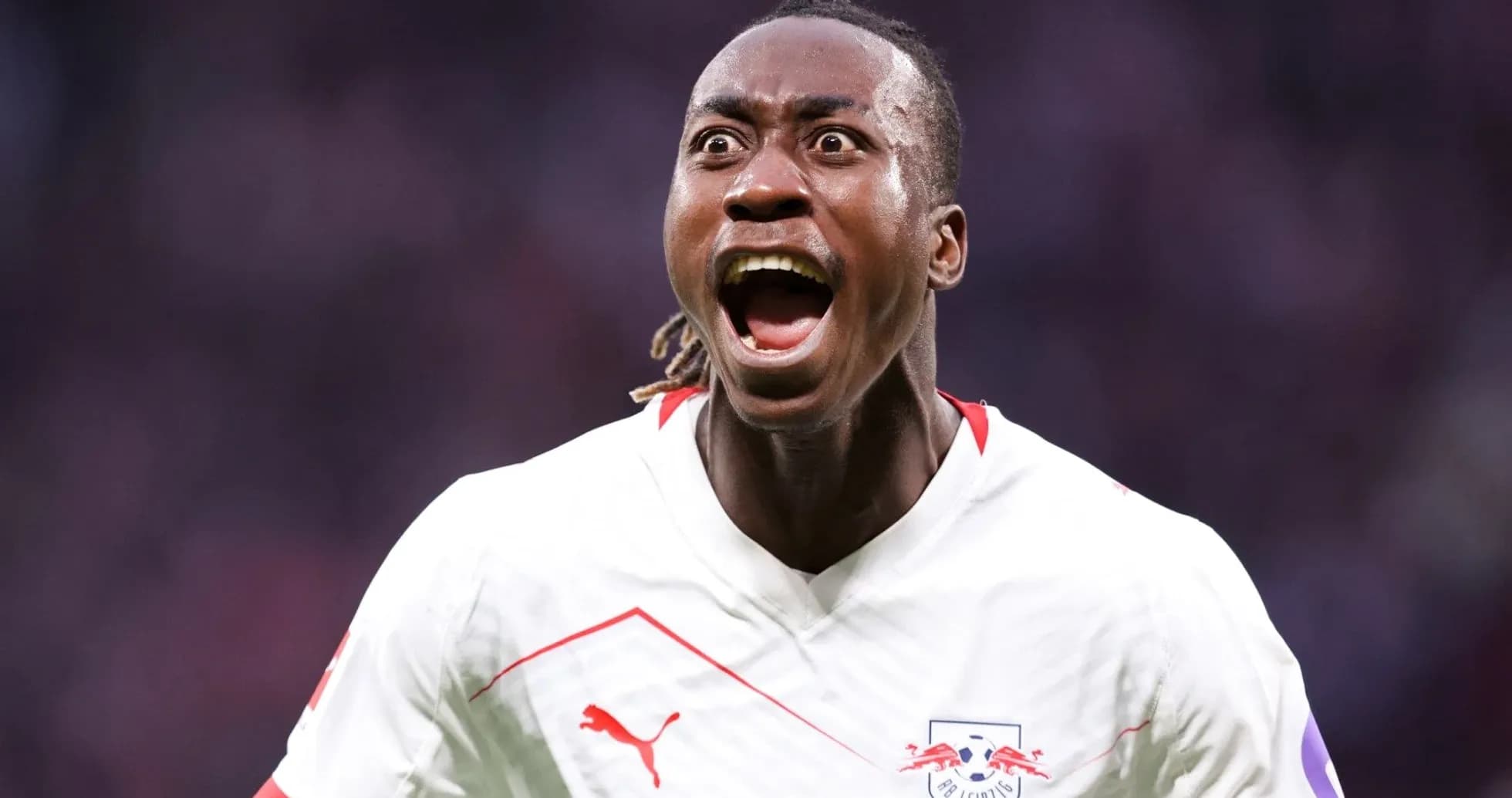 Player celebrating passionately during a match Player celebrating passionately during a match