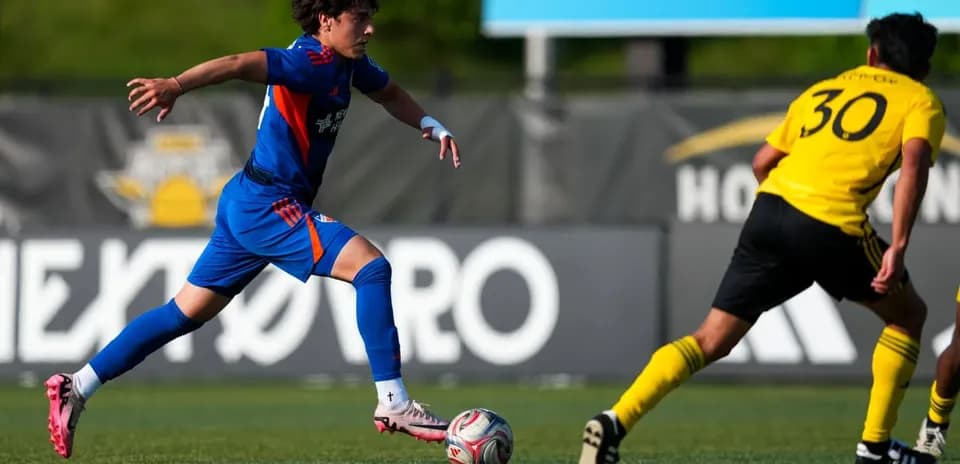 FC Cincinnati II player advancing with ball FC Cincinnati II player advancing with ball