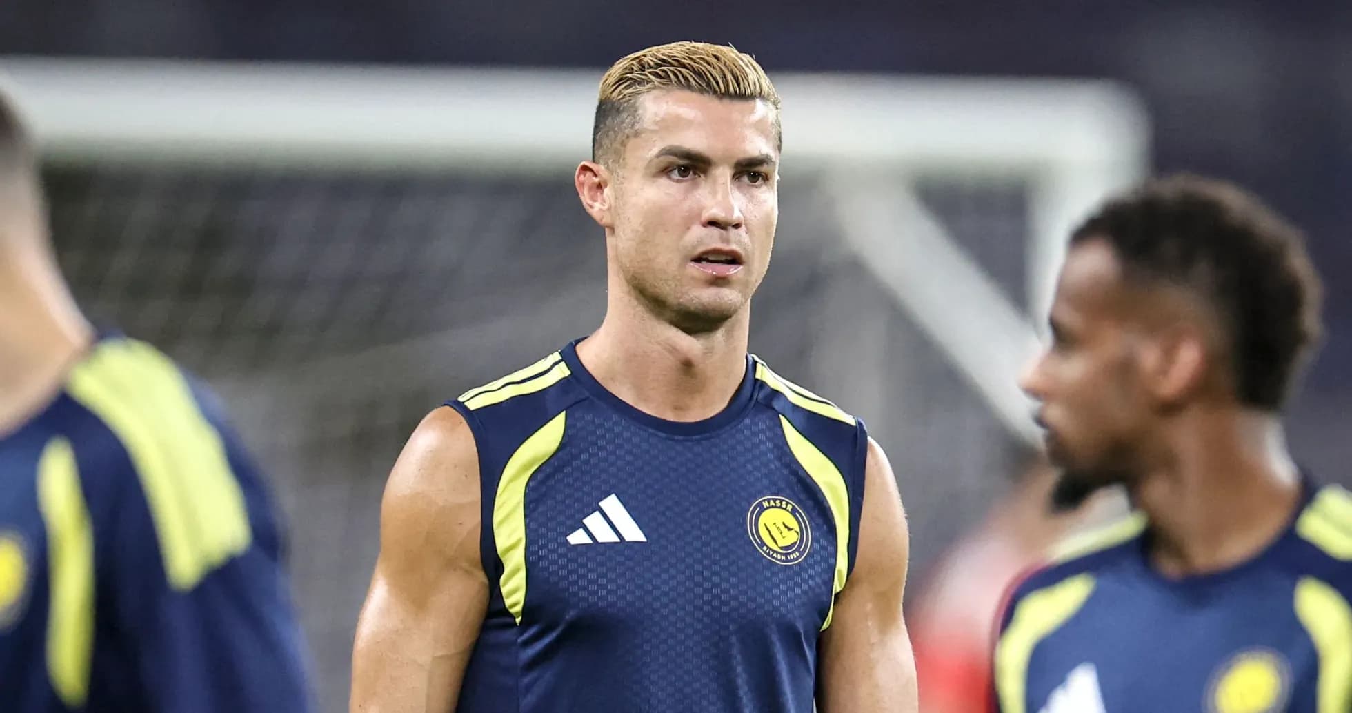 Cristiano Ronaldo during training session with teammates Cristiano Ronaldo during training session with teammates