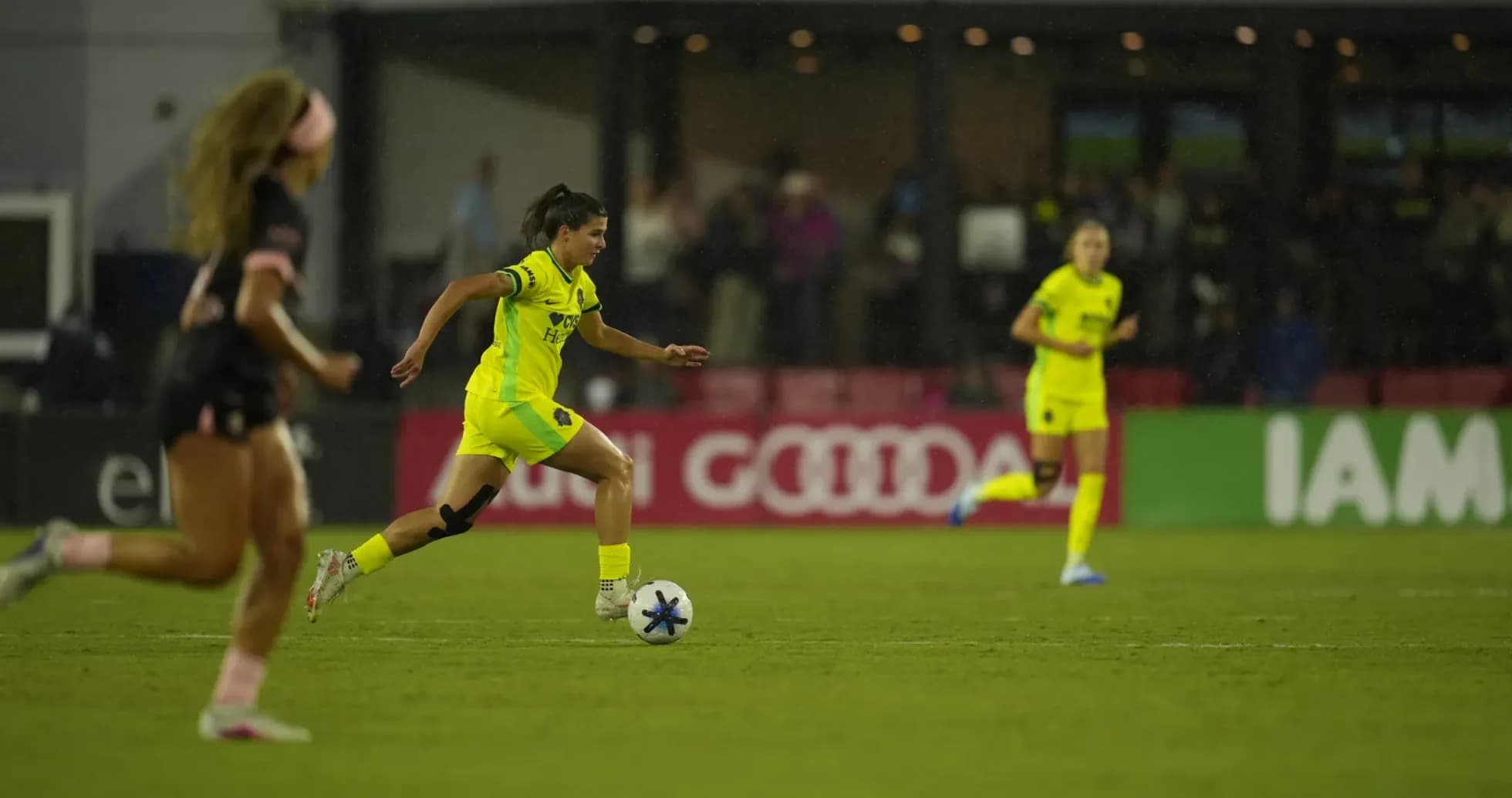Player dribbling the ball during match Player dribbling the ball during match
